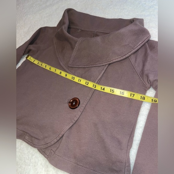 Allihop by Anthropologie Three Button Cropped Jacket Women’s Small - Picture 6 of 7